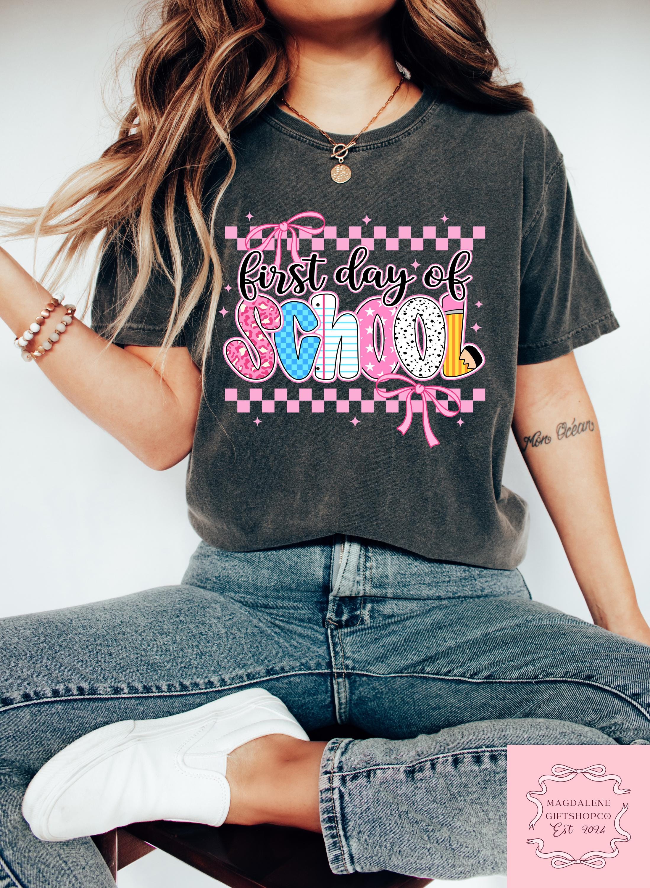 Comfort First Day School Preppy Back School Tee Teacher First Day School Retro Teachers Back School - T-Shirt, Sweatshirt, Hoodie