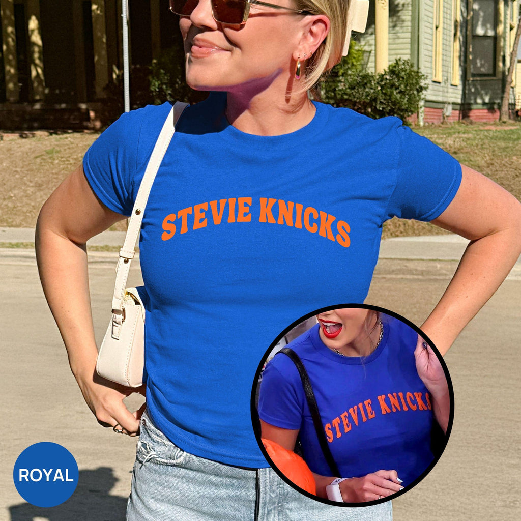 Stevie Knicks York Basketball Blue Orange Stevie Knicks Tee Limited - T-Shirt, Sweatshirt, Hoodie