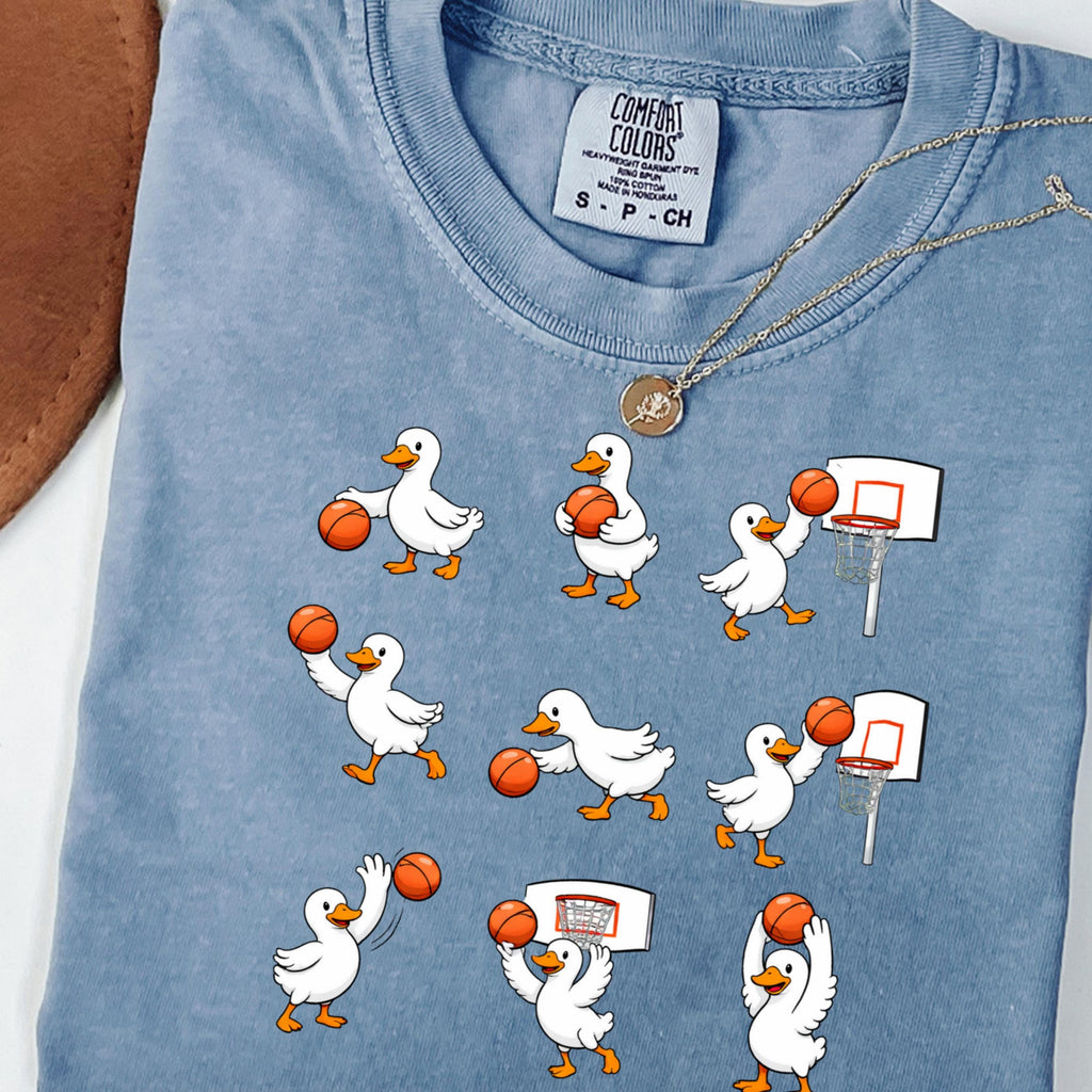 Goose Basketball Comfort Colors Basketball Tee Basketball Player Sports Goose Basketball Lover Tee - T-Shirt, Sweatshirt, Hoodie