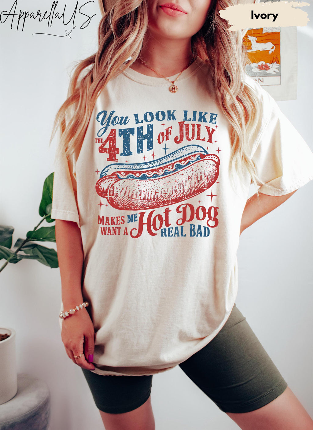 Comfort Colors Like 4th July Dog Tee July 4th Fourth July Dog Lover Patriotic - T-Shirt, Sweatshirt, Hoodie