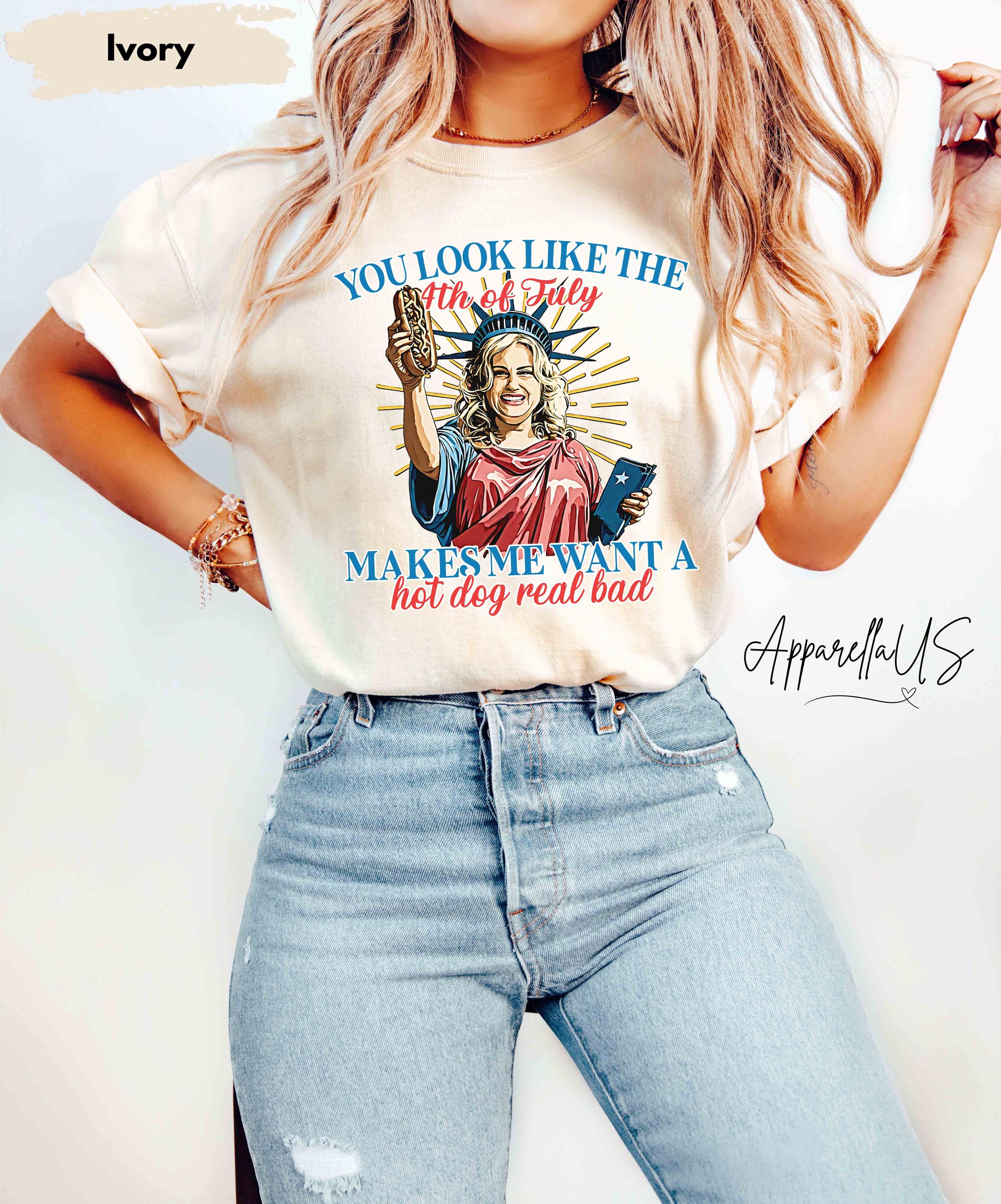Comfort Colors Like 4th July Tee Makes Want Dog Real Bad Independence Day 4th July Gif - T-Shirt, Sweatshirt, Hoodie