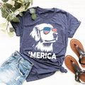 Merica Golden Retriever 4th July Dog Golden Retriever Mom Patriotic Dog Tee Golden Retriever Lover - T-Shirt, Sweatshirt, Hoodie