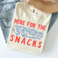 Comfort Colors Here Snacks Doodle Yay Team Go Sports Baseball Tee - T-Shirt, Sweatshirt, Hoodie