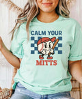 Baseball Calm Mitts Vintage Cartoon Retro Baseball Humor Tee Baseball Lovers Coach Player Tee - T-Shirt, Sweatshirt, Hoodie
