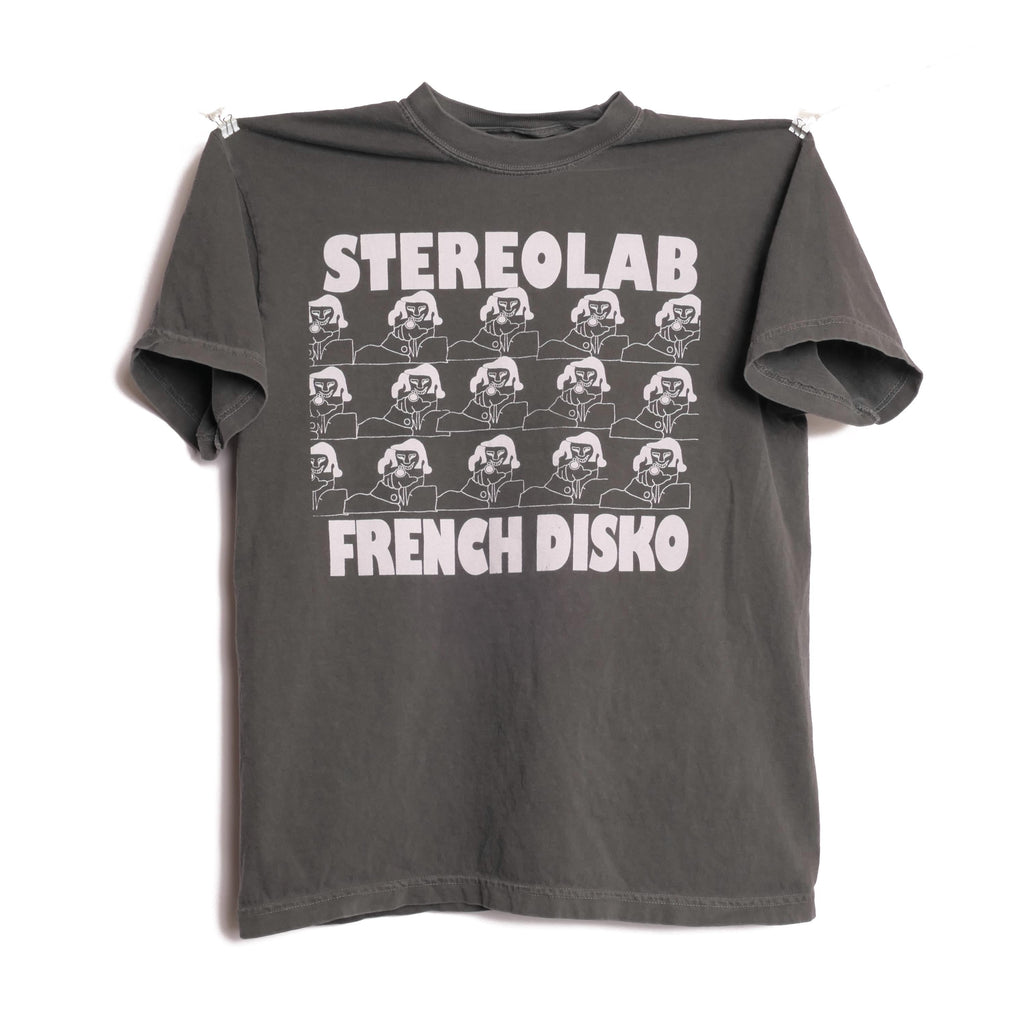 Stereolab French Disko Tee Peng Cliff Super 45 French Paris France Electronic Art Music Pop Band Tour Heavyweight Faded Med - T-Shirt, Sweatshirt, Hoodie