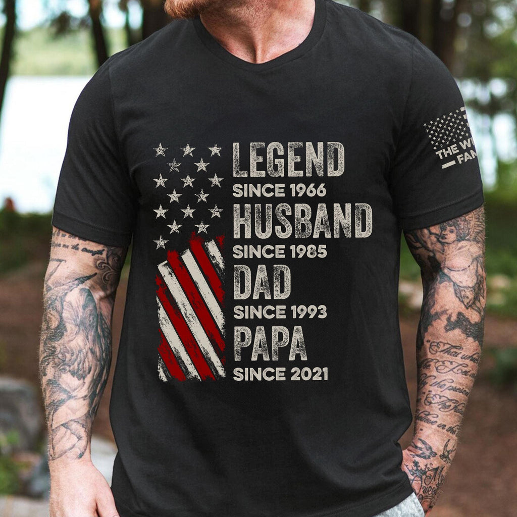 Personalized Legend Husband Dad Grandpa Custom Family Name July 4th Dad Dad America Father'S Day Dad - T-Shirt, Sweatshirt, Hoodie