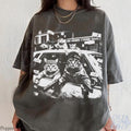 Gangster Cats Vintage Black Cat Tee Retro Streetwear Cat Oversized Cat Lover - T-Shirt, Sweatshirt, Hoodie