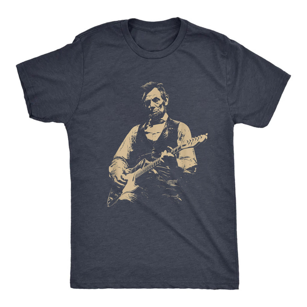 Abraham Lincoln Guitar Retro Political Humor Tee Unisex T-shirt, Sweatshirt, Hoodie - T-Shirt, Sweatshirt, Hoodie