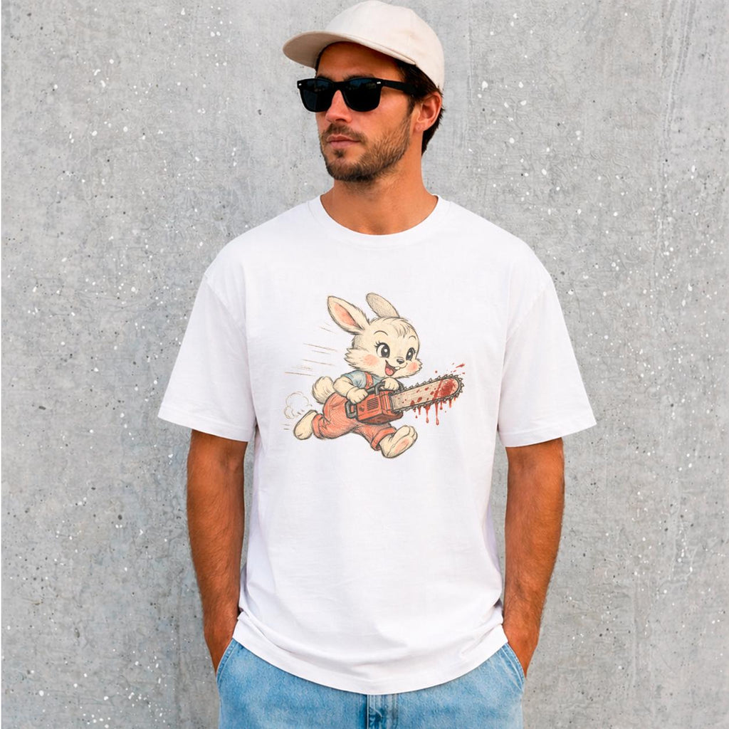Chainsaw Bunny Horror Vintage Rabbit Retro Unisex T-shirt, Sweatshirt, Hoodie - T-Shirt, Sweatshirt, Hoodie