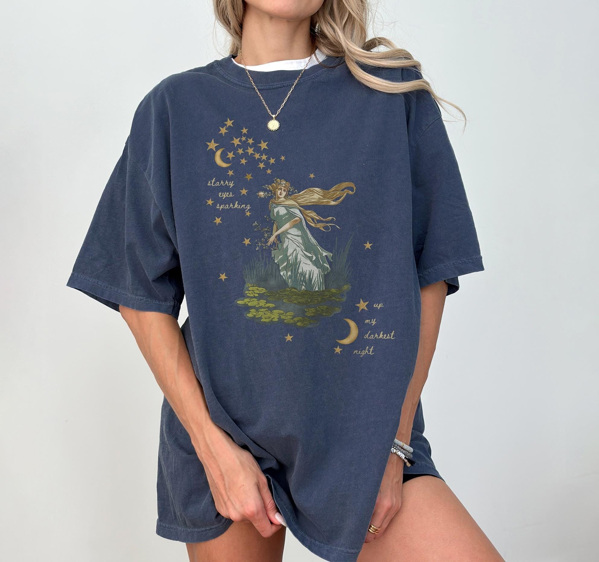 Starry Eyes Vintage Celestial Moon Stars Reputation Unisex T-shirt, Sweatshirt, Hoodie - T-Shirt, Sweatshirt, Hoodie