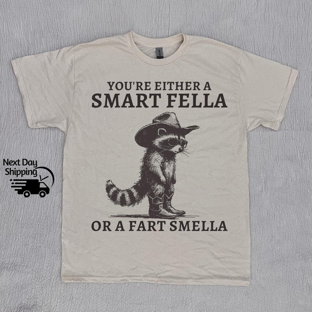 Retro Smart Fella Raccoon 90s Raccoon Vintage Vintage 90s Washed Vintage Distressed - T-Shirt, Sweatshirt, Hoodie