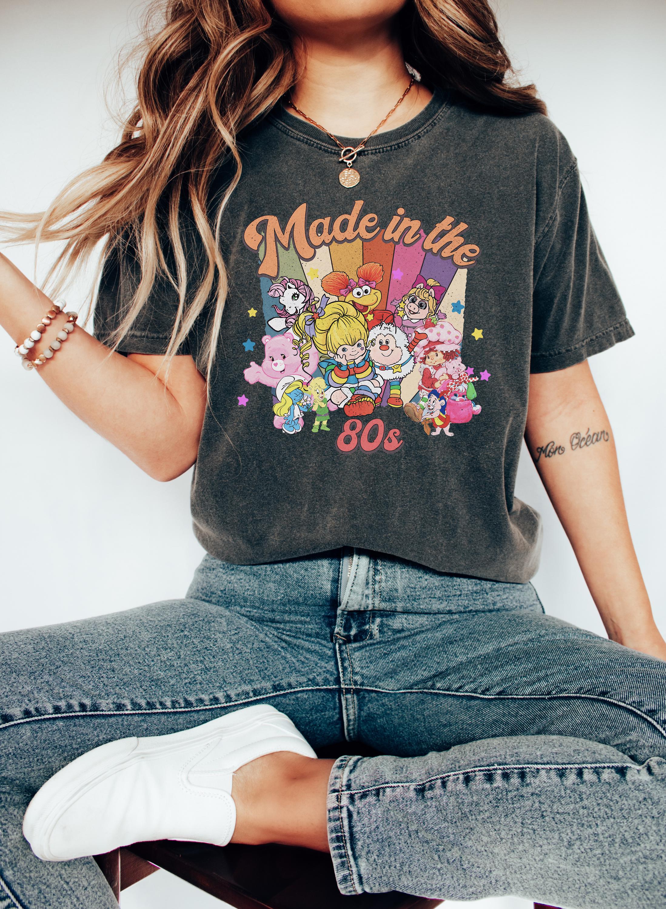 Cartoon Friends Nostalgia Made 80s 80s Y2k Tee 80s Party Rainbow Vintage 1980 Tee Birthday - T-Shirt, Sweatshirt, Hoodie
