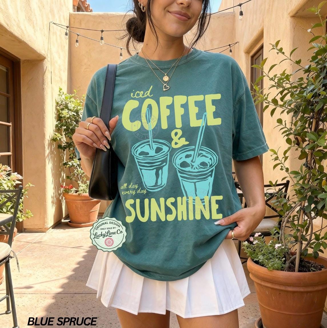 Iced Coffee Sunshine Iced Coffee Coffee Lover Summer Summer Coffee Comfort Colors - T-Shirt, Sweatshirt, Hoodie