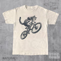 Cat Riding Bicycle Kitten Cat Lover Tee Bikers Cat Parents - T-Shirt, Sweatshirt, Hoodie