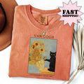 Comfort Colors Ca Ca Van Gogh Cat Meme Black Cat Ar Artist Tee Kitty Lover Tee - T-Shirt, Sweatshirt, Hoodie