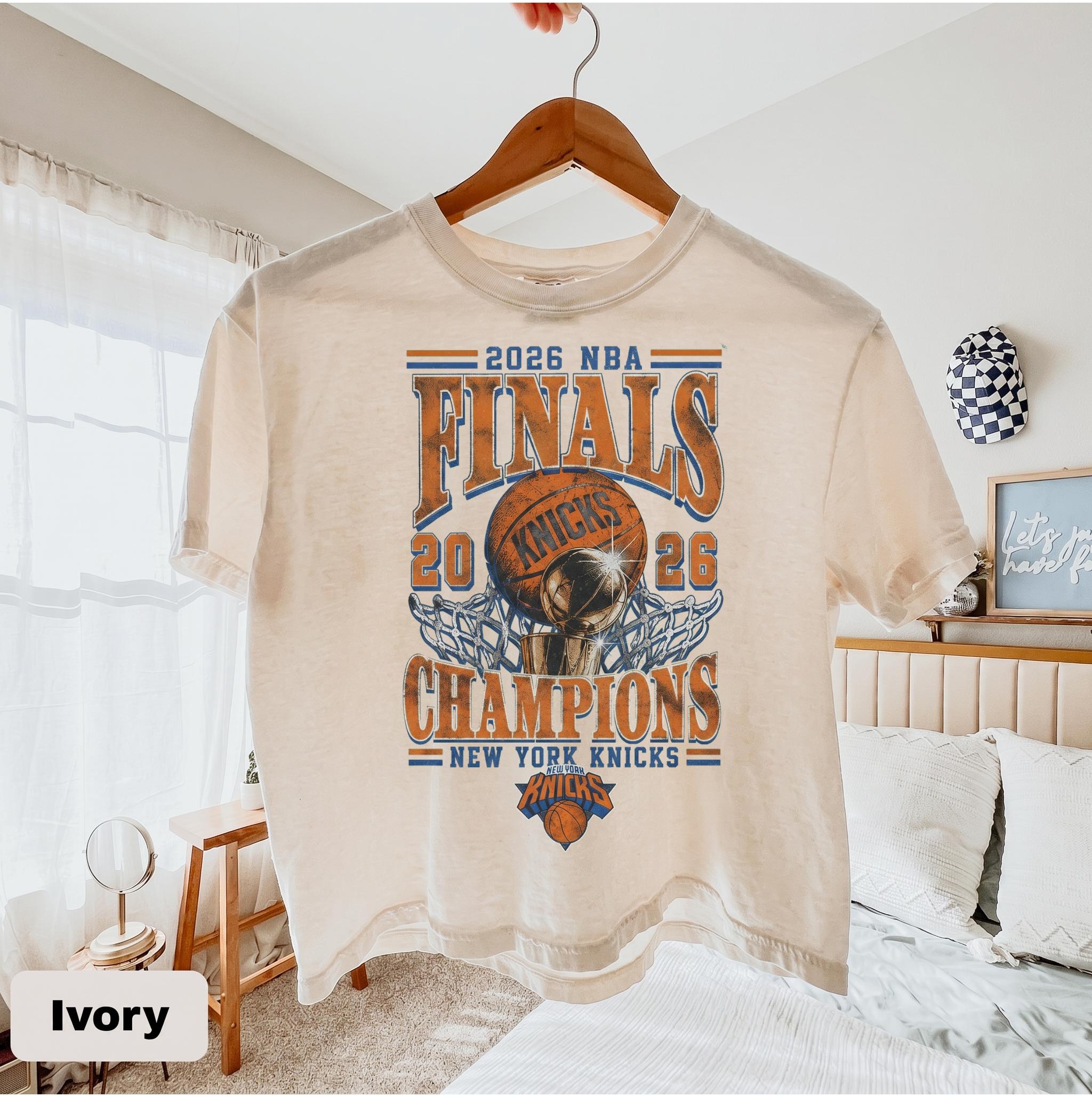 2026 Nba Finals Champions Knicks York Knicks Championship Tee Vintage Retro Basketball Ny Basketball Fan - T-Shirt, Sweatshirt, Hoodie