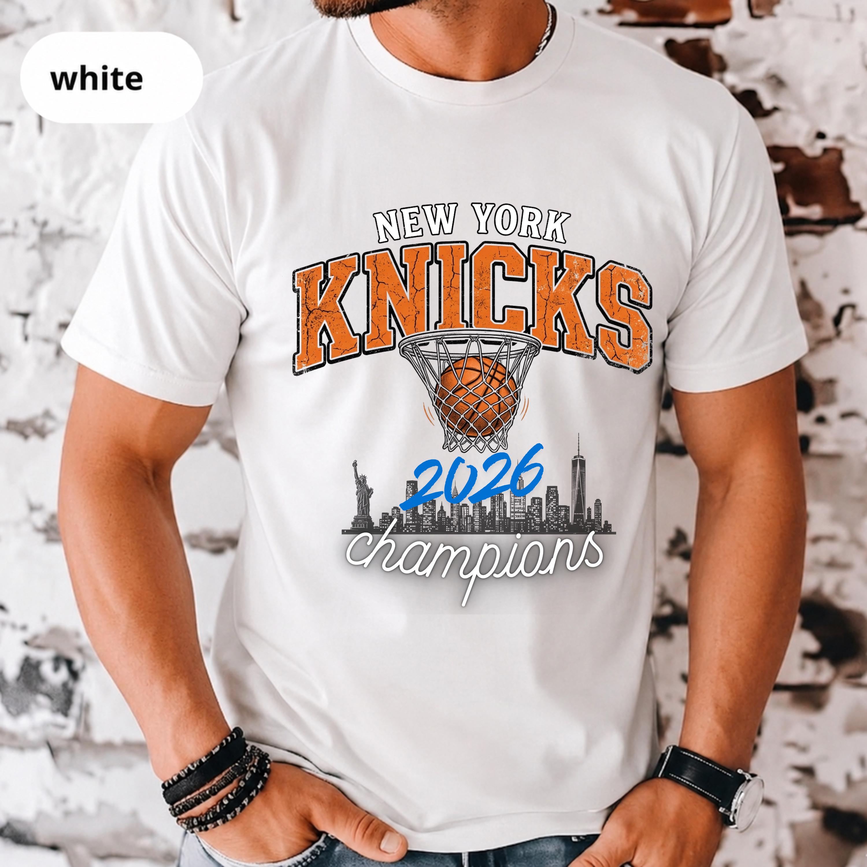 York Knicks Basketball Retro 2026 Champions Tee Nyc Skyline Streetwear Distressed Sporty Urban Fan - T-Shirt, Sweatshirt, Hoodie