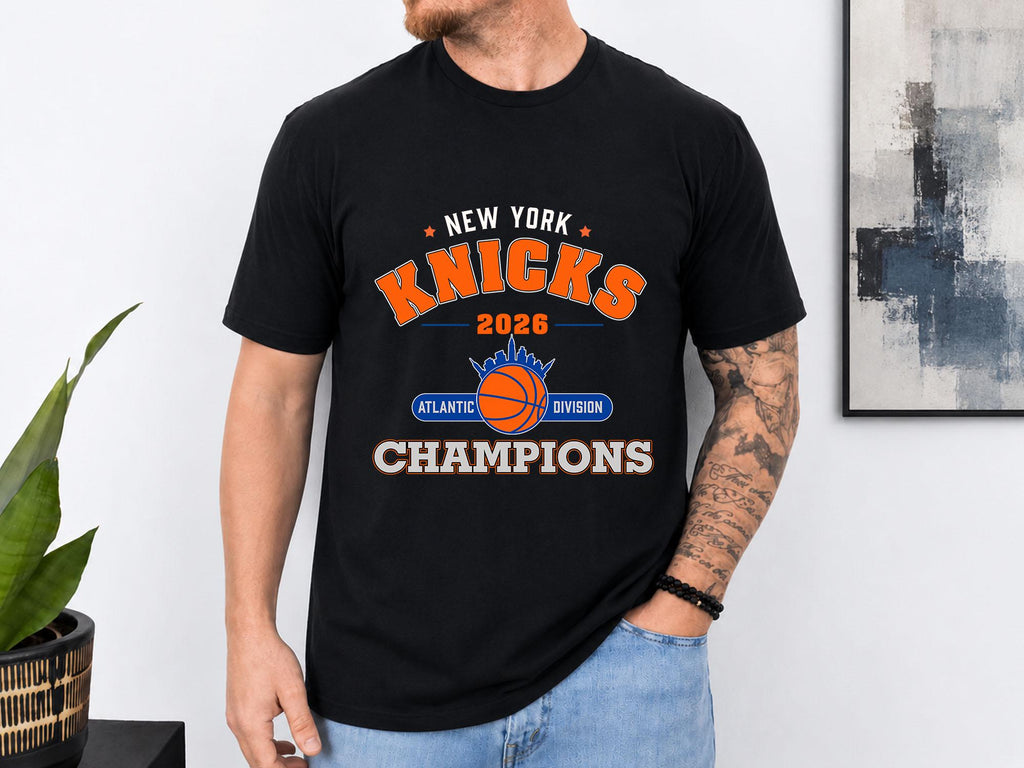 York Knicks 2026 Atlantic Division Champions Knicks Basketball Fan Tee Nyc Playoff Champions Knicks Fans - T-Shirt, Sweatshirt, Hoodie