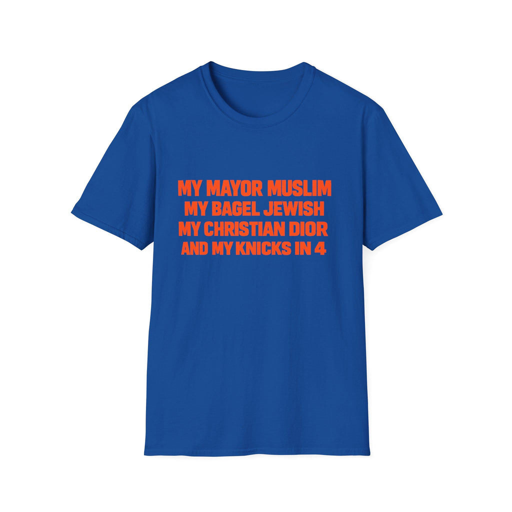 Knicks Four Tee Mayor Christian Bagel Saying York Finals Softstyle Blue Knicks Brunson - T-Shirt, Sweatshirt, Hoodie