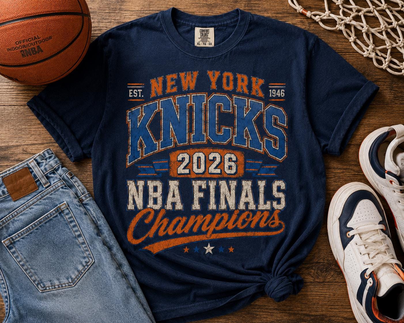 Vintage York Basketball Champions 2026 Retro Varsity Basketball Fan Tee Nyc Basketball - T-Shirt, Sweatshirt, Hoodie