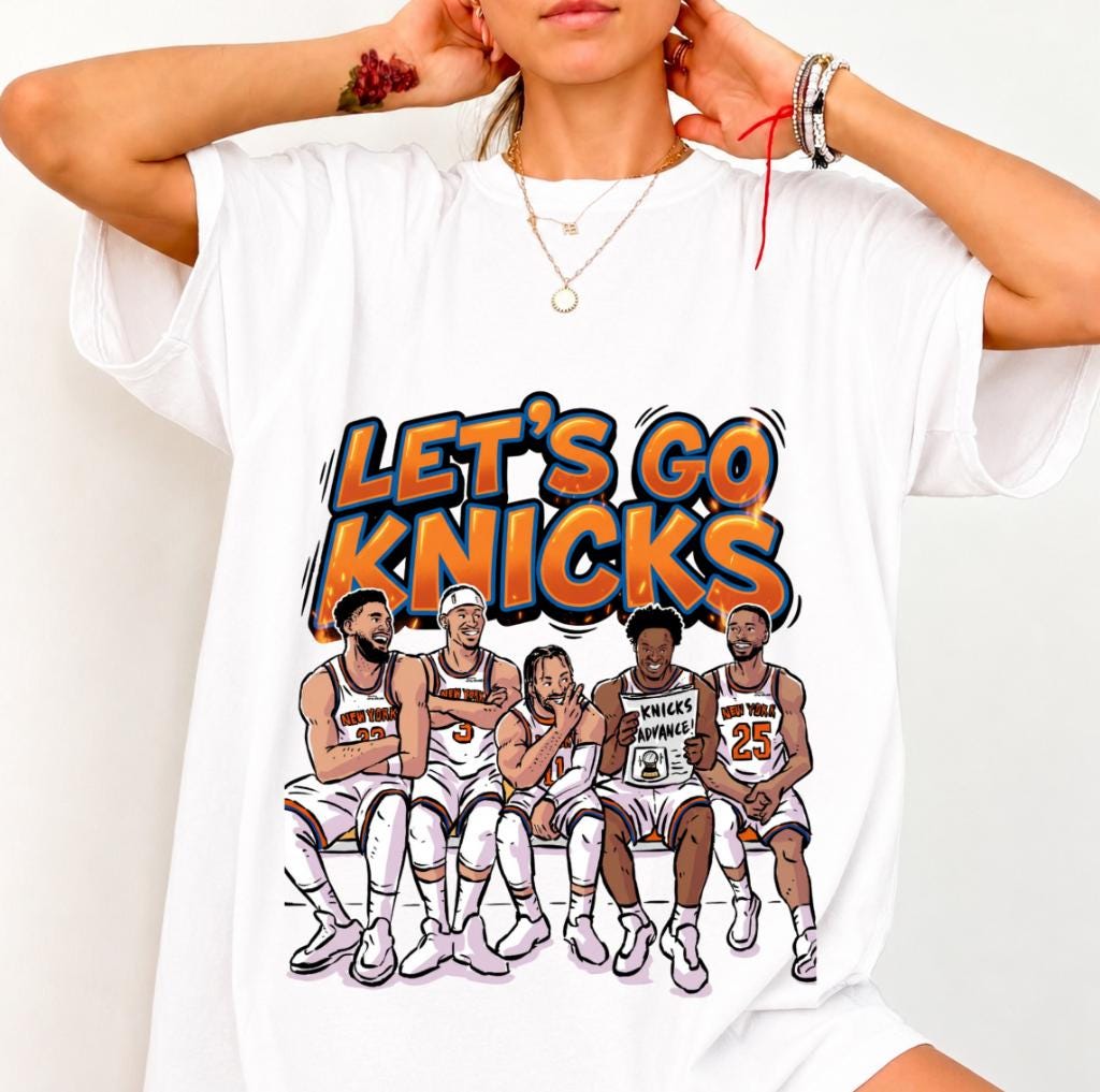Let'S Go Knicks Vintage York Basketball Retro Hoops Fan Nyc Basketball Him - T-Shirt, Sweatshirt, Hoodie