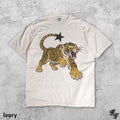 Vintage Tiger Retro Tattoo Roaring Big Cat Star Tail Tee Wild Animal Lover Grunge Streetwear - T-Shirt, Sweatshirt, Hoodie