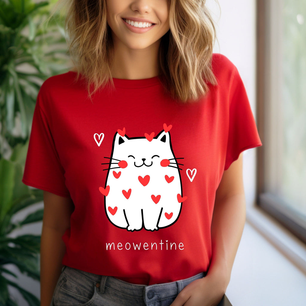 Comfort Colors Cat Valentine Valentines Day Meowentine Valentine Valentine Valentine Ca - T-Shirt, Sweatshirt, Hoodie