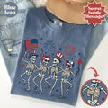 Subtle Fuck Trump Skeleton Liberal Fourth July Kings America Anti Fascism Resistance Leftist Semiquincentennial Fdt Tee - T-Shirt, Sweatshirt, Hoodie