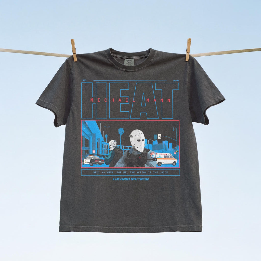 Retro 90s Action Movie Los Angeles Bank Robbery Film Heat - T-Shirt, Sweatshirt, Hoodie