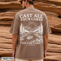Christian Comfort Colors Cast Cares Lord Peter Nature River Fishing Boat Tee Faith Bible Verse Religious - T-Shirt, Sweatshirt, Hoodie