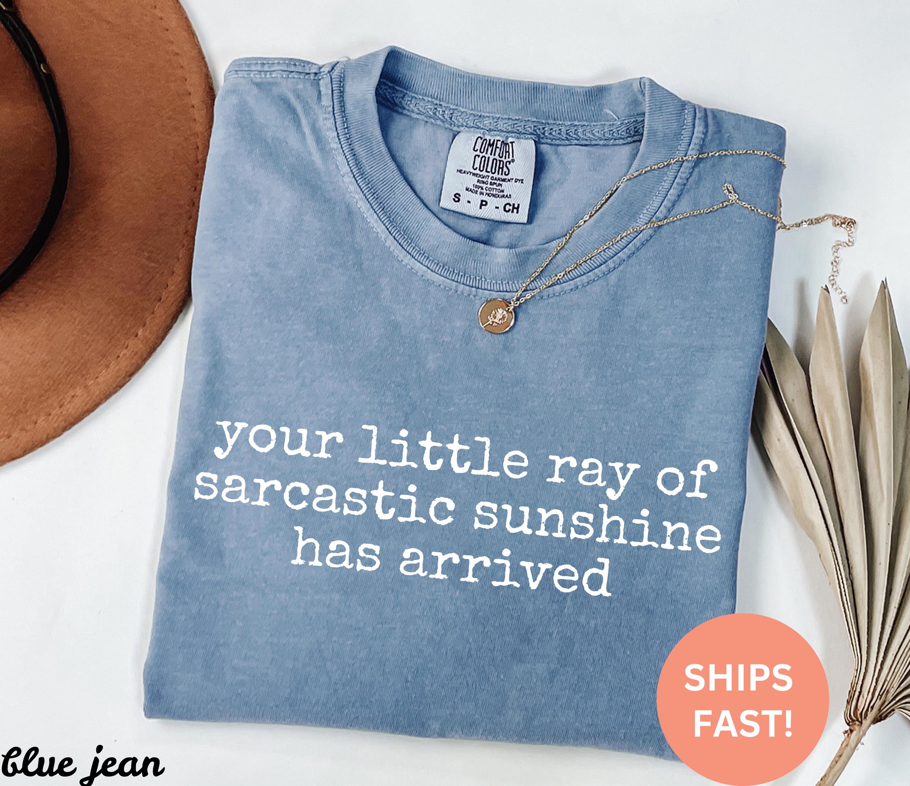 Comfort Colors Little Ray Sarcastic Sunshine Arrived Sarcastic Humor - T-Shirt, Sweatshirt, Hoodie