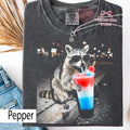 4th July Raccoon Drinking Patriotic Slushie Comfort Colors American Meme Tee Red White Blue Popsicle Drink - T-Shirt, Sweatshirt, Hoodie