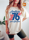 1776 America Land Free Usa Patriotic 4th July Retro Independence Day Retro Usa Tee - T-Shirt, Sweatshirt, Hoodie