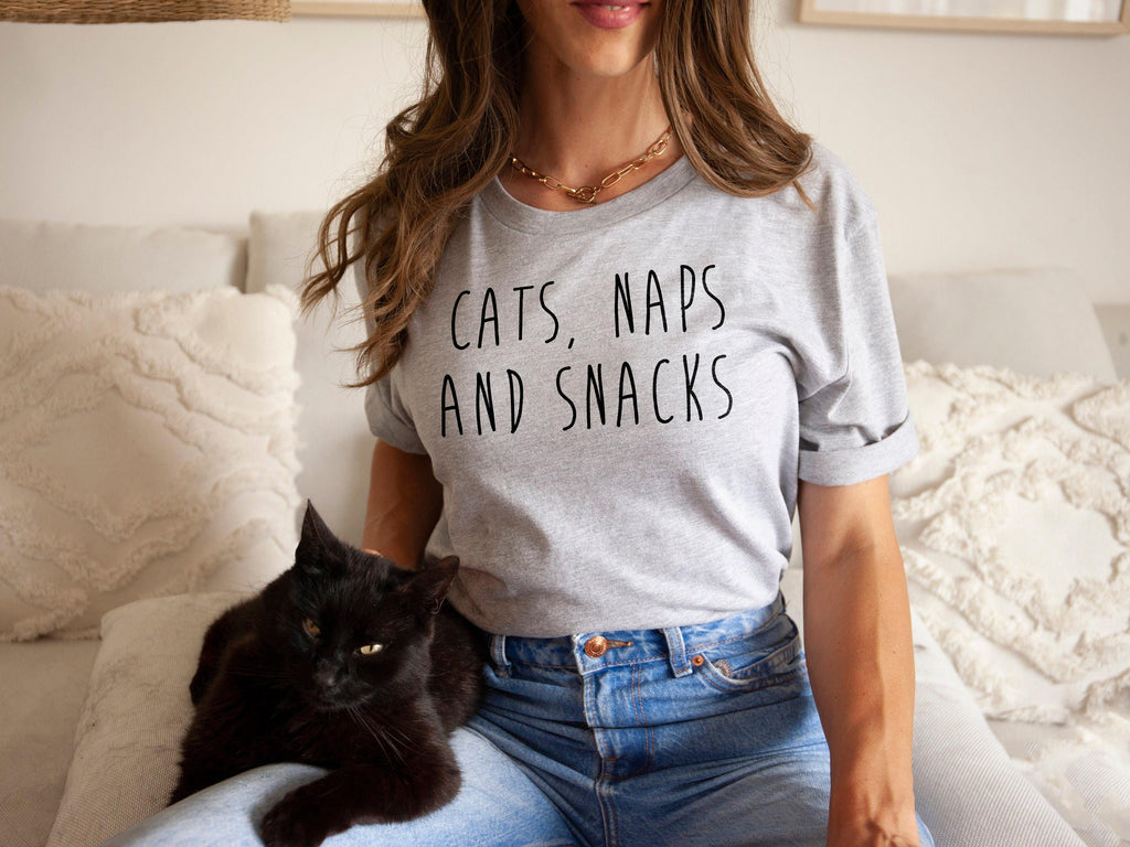 Cats Naps Snacks Cat Lover Cat Quote Cat Lover Cat Lover - T-Shirt, Sweatshirt, Hoodie