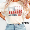 America 250th Fishing Flag Comfort Colors Usa 250 Years Fishing Tee Patriotic Fisherman 4th July Angler - T-Shirt, Sweatshirt, Hoodie