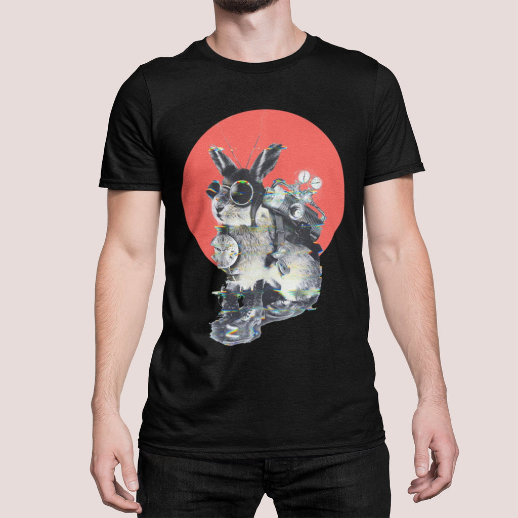 Steampunk Bunny Art Time Traveler Animal Unisex T-shirt, Sweatshirt, Hoodie - T-Shirt, Sweatshirt, Hoodie