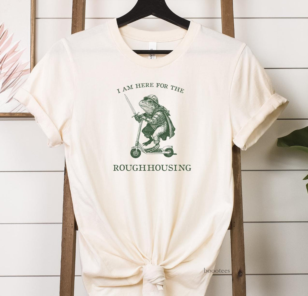 Frog Am Here Roughhousing Tee Tees Weird Weirdcore Meme Scooter - T-Shirt, Sweatshirt, Hoodie