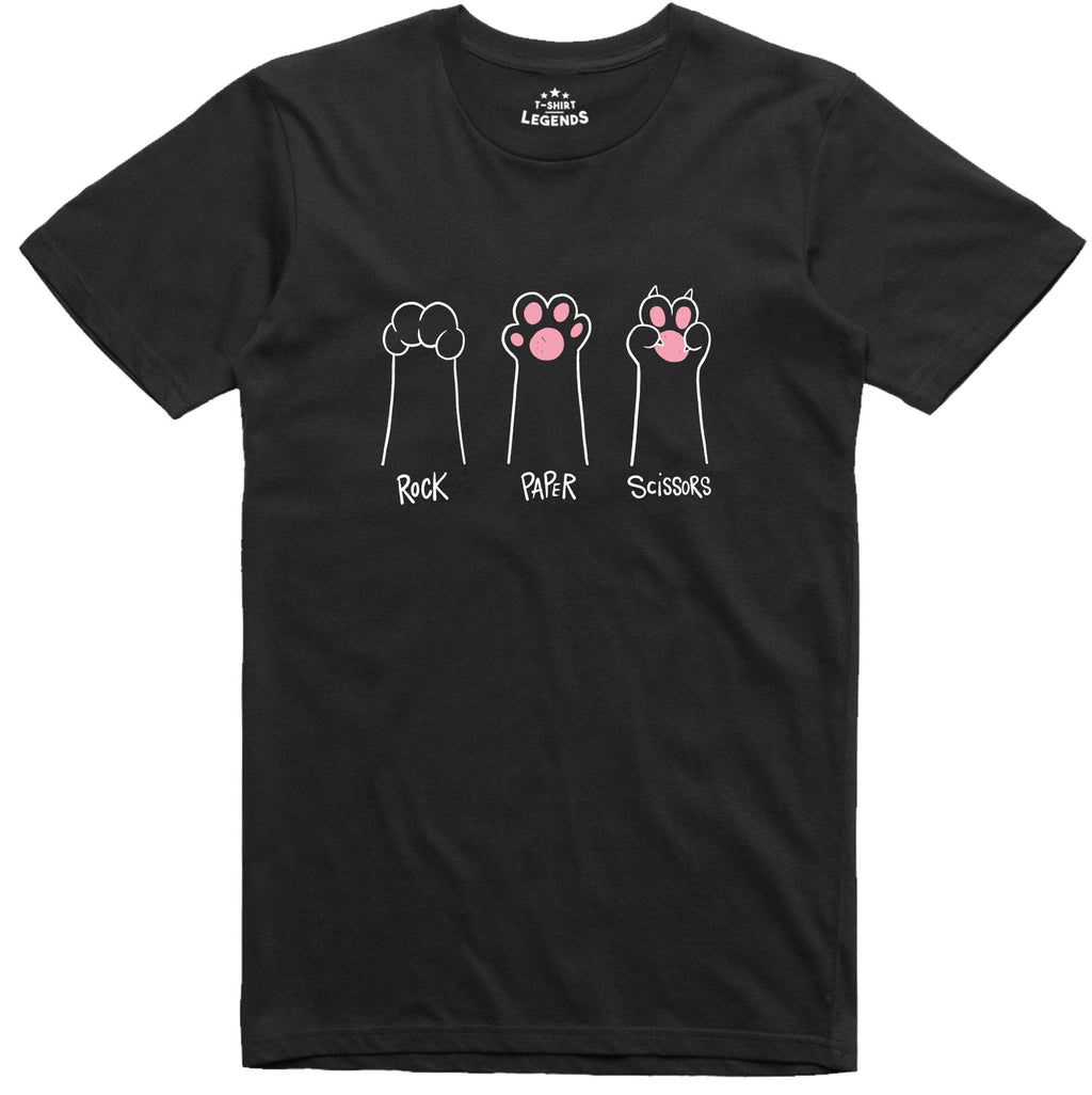 Cat Paws Rock Paper Scissors Tee Unisex T-shirt, Sweatshirt, Hoodie - T-Shirt, Sweatshirt, Hoodie