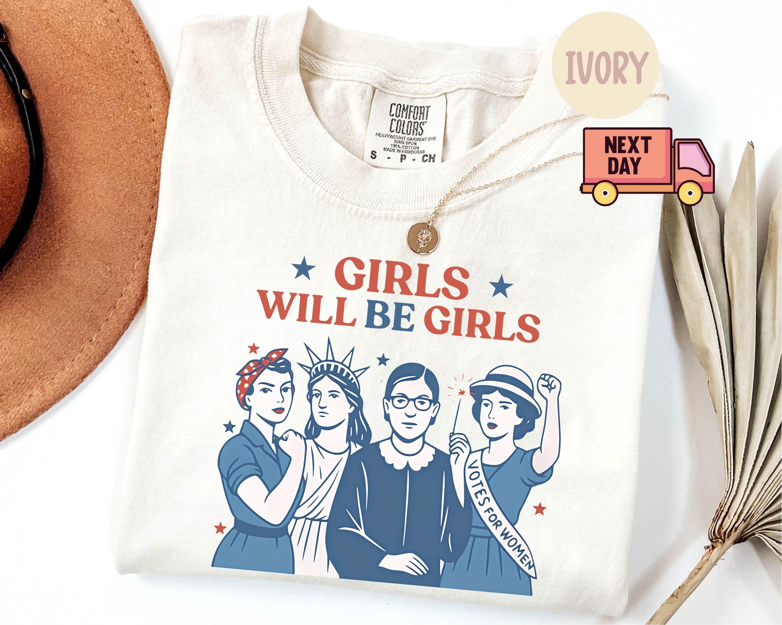 Comfort Colors Patriotic Feminist 4th July Tee Strong American Independence Day - T-Shirt, Sweatshirt, Hoodie