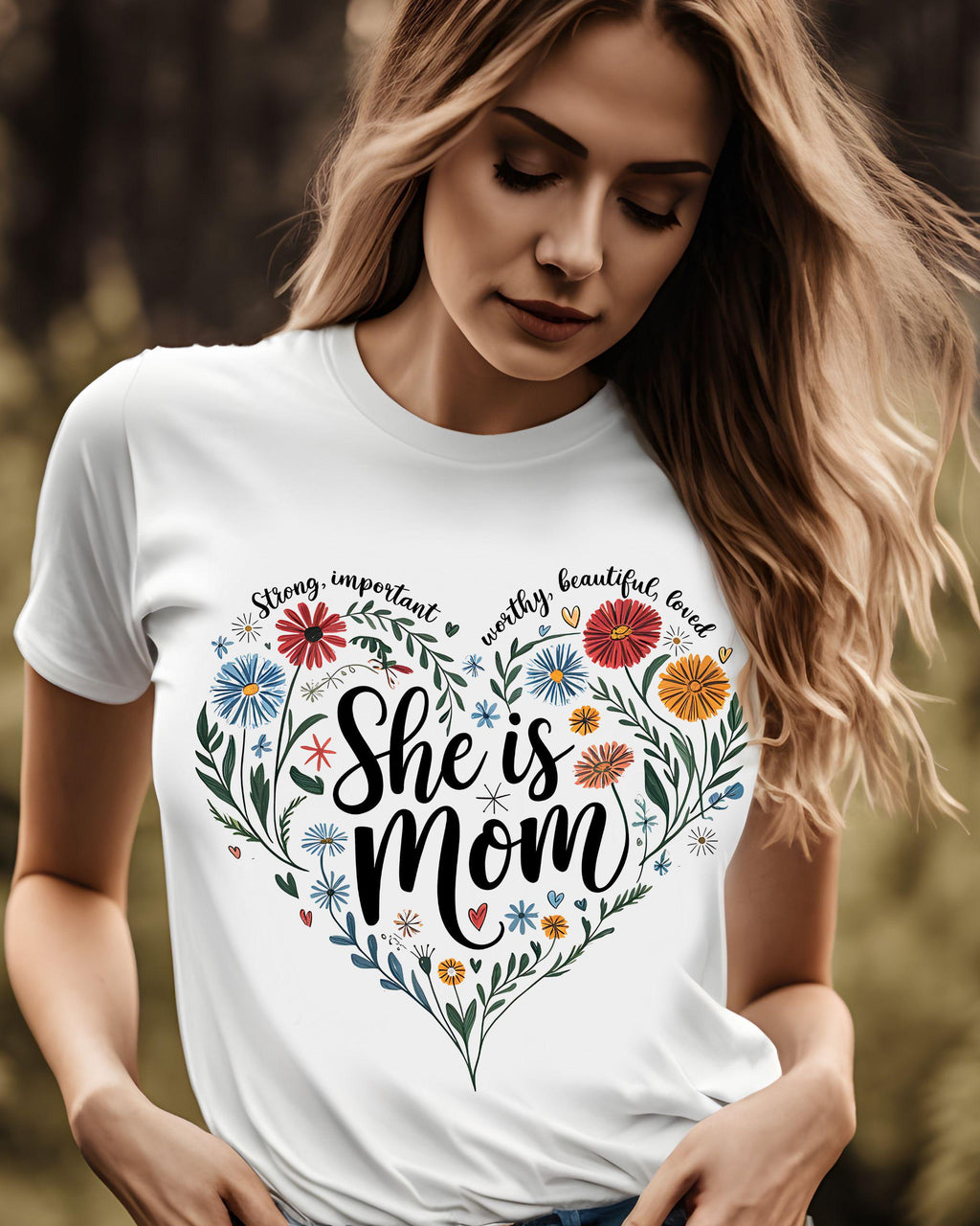 Mom Heart Floral Mother'S Day Tee Colors Unisex T-shirt, Sweatshirt, Hoodie - T-Shirt, Sweatshirt, Hoodie