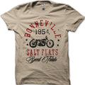 Boneville Salt Flats 1954 Speed Trials Motorcycle Racer Biker Vintage Old Indian 7001 - T-Shirt, Sweatshirt, Hoodie