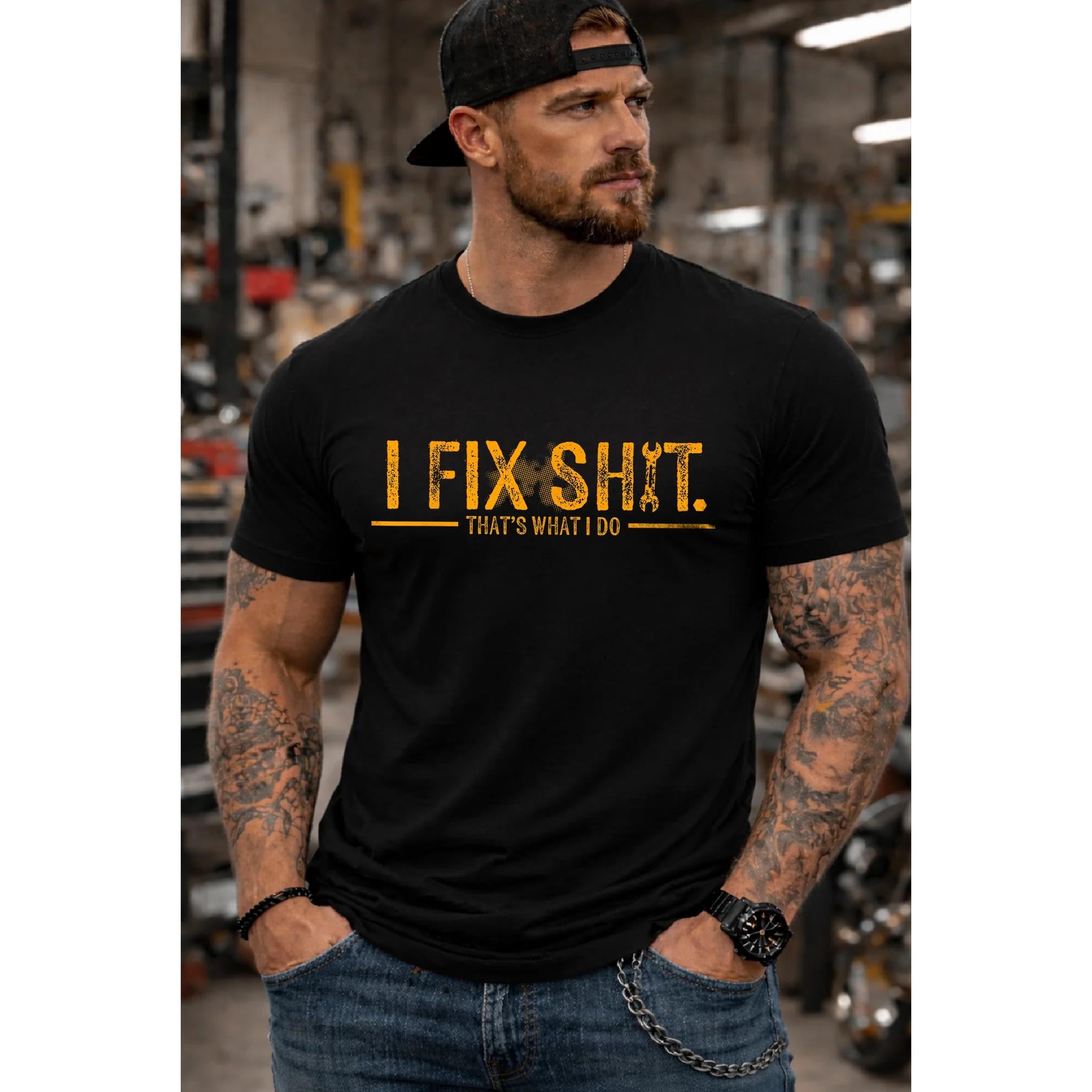 Fix Shit That'S Dad Mechanic Handyman Unisex T-shirt, Sweatshirt, Hoodie - T-Shirt, Sweatshirt, Hoodie