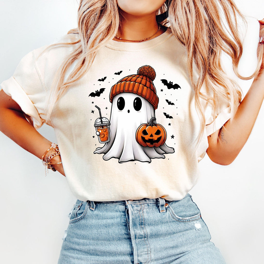 Comfort Colors Ghost Tee Ghost Halloween Halloween Halloween Pumpkin Halloween Halloween Tee - T-Shirt, Sweatshirt, Hoodie
