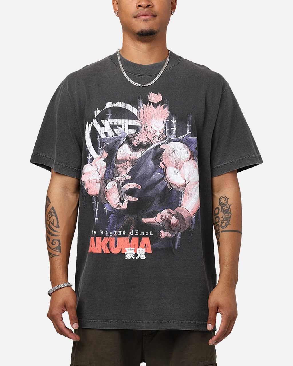 Hypland X Street Fighter Akuma Washed Black T-Shirts, Hoodie, Sweatshirt - T-Shirt, Sweatshirt, Hoodie