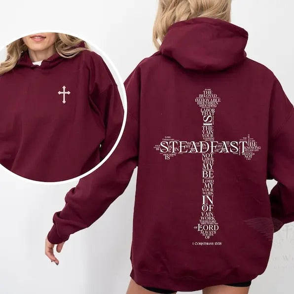 1 Corinthians 15:58 Bible Verse Words Back Cross Christian Faith Christian Christian Jesus T-Shirts, Hoodie, Sweatshirt - T-Shirt, Sweatshirt, Hoodie