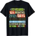 [100% Cotton] 77th Funny Countdown 77 Yrs Old Being Awesome T-Shirts, Hoodie, Sweatshirt - T-Shirt, Sweatshirt, Hoodie