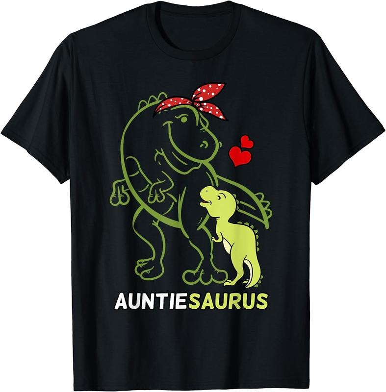 [100% Cotton] Auntiesaurus Auntie Tyrannosaurus Dinosaur Baby Black T-Shirts, Hoodie, Sweatshirt - T-Shirt, Sweatshirt, Hoodie