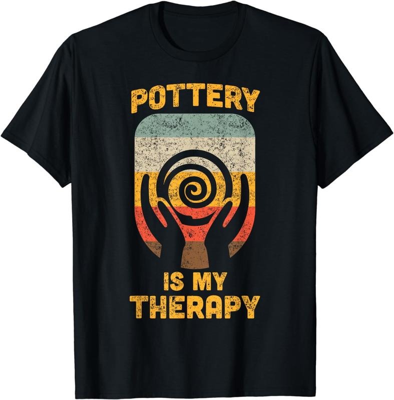 [100% Cotton] Ceramic Funny Vintage Pottery Is My Therapy T-Shirts, Hoodie, Sweatshirt - T-Shirt, Sweatshirt, Hoodie