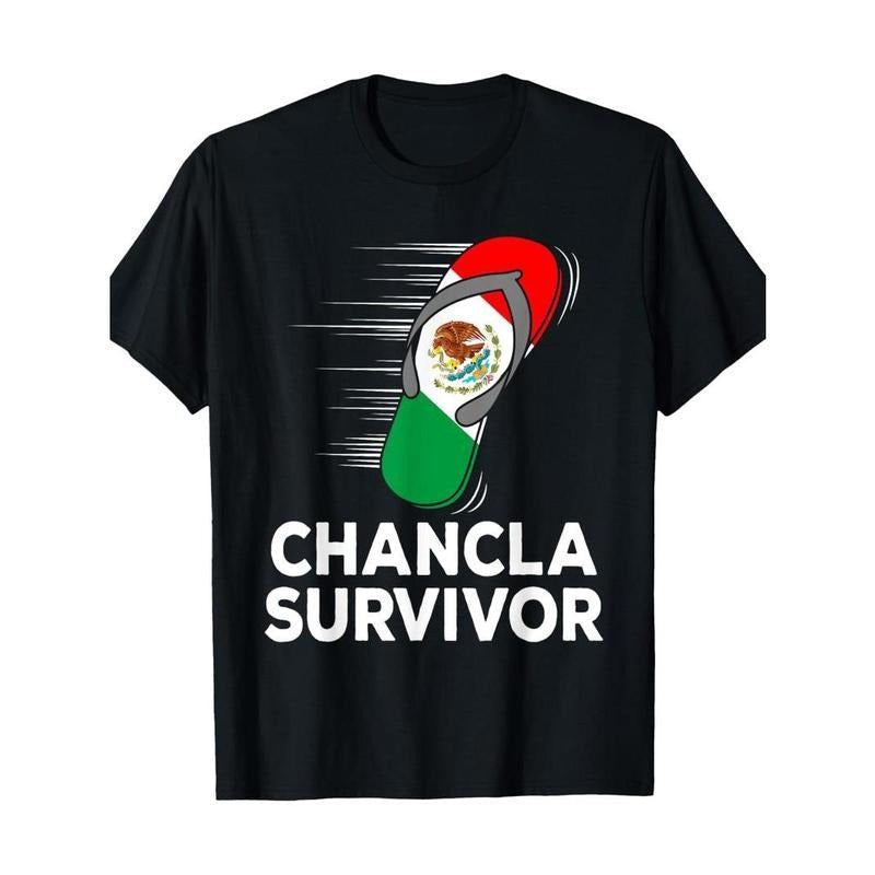 [100% Cotton] Chancla Survivor Mexico Funny Mexican Flag Joke T-Shirts, Hoodie, Sweatshirt - T-Shirt, Sweatshirt, Hoodie