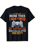 [100% Cotton] Crew Neck Game Console Print Summer Short Sleeve Sports Comfortable Versatile T-Shirts, Hoodie, Sweatshirt - T-Shirt, Sweatshirt, Hoodie